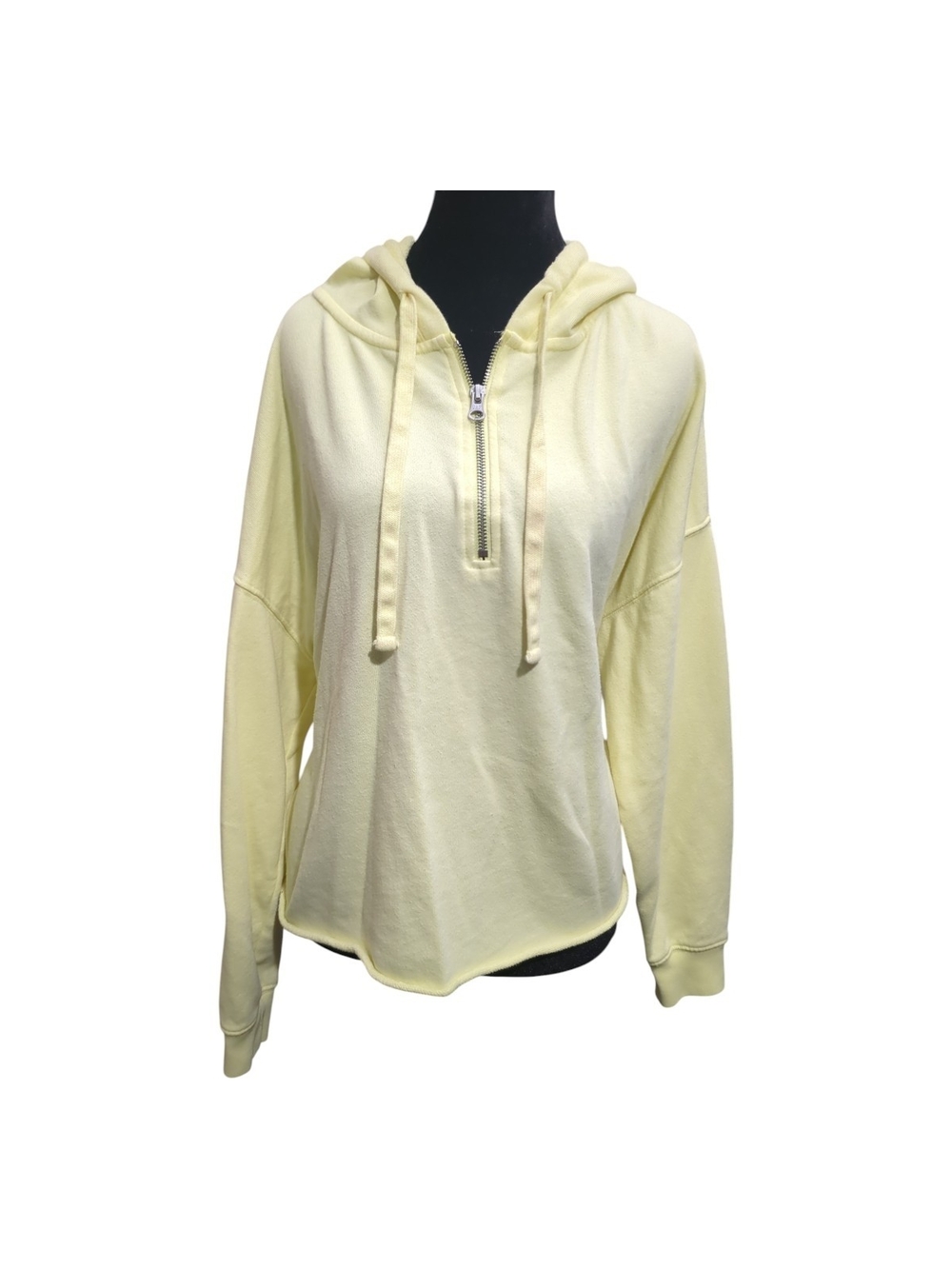 GAP Pale Yellow Half-Zip Hooded Sweatshirt